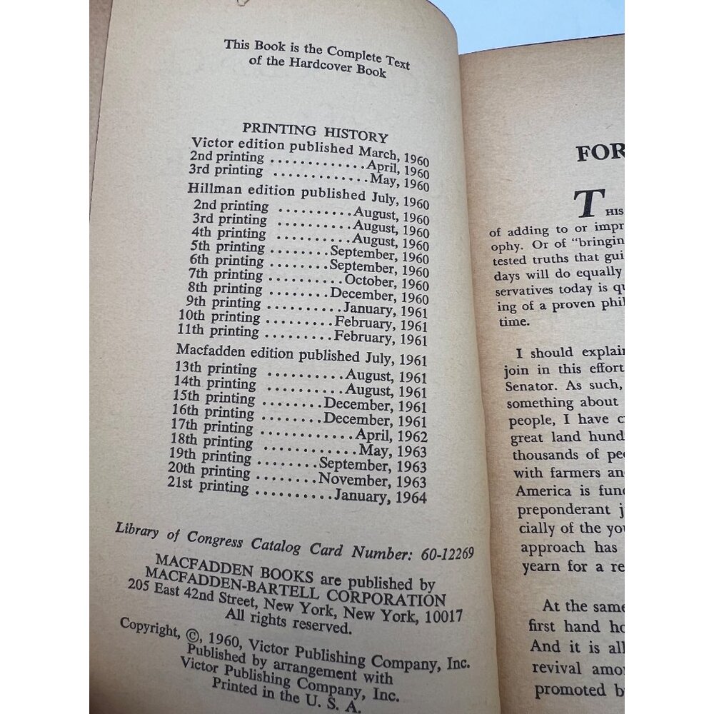1960s Vintage Political Paperback Book Quantity 4 JFK, Goldwater, US Presidents - Picture 3 of 6